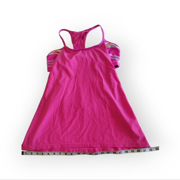 Lululemon Amped Up Tank Top Raspberry Glo Light Groovy Multi Stripe - Picture 9 of 10